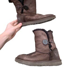 VINTAGE Ugg Fur Lined Boots Brown